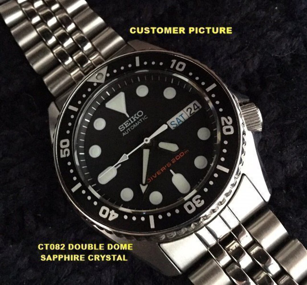 Watch Crystal Only for SKX013 Double Dome Sapphire Crystal