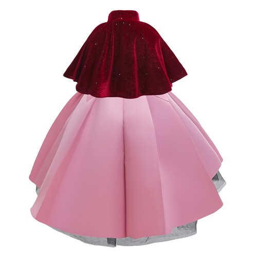 Flower Girls Velvet Bolero Jacket Princess Dress Set Shrug Party Wedding 2 Piece - Picture 24 of 24