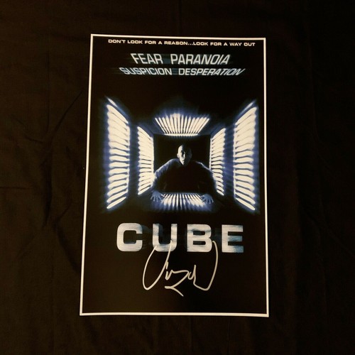 Signed Vincenzo Natali Cube Poster w/ Proof (Horror Movie Director Autograph) - Picture 4 of 6