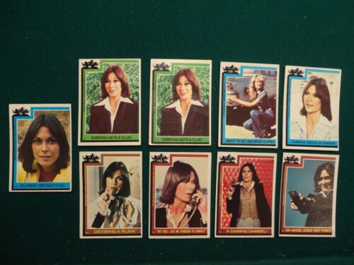 Lot of 9 SPELLING-GOLDBERG Charlie's Angels Trading Cards 1977 - Afbeelding 1 van 10