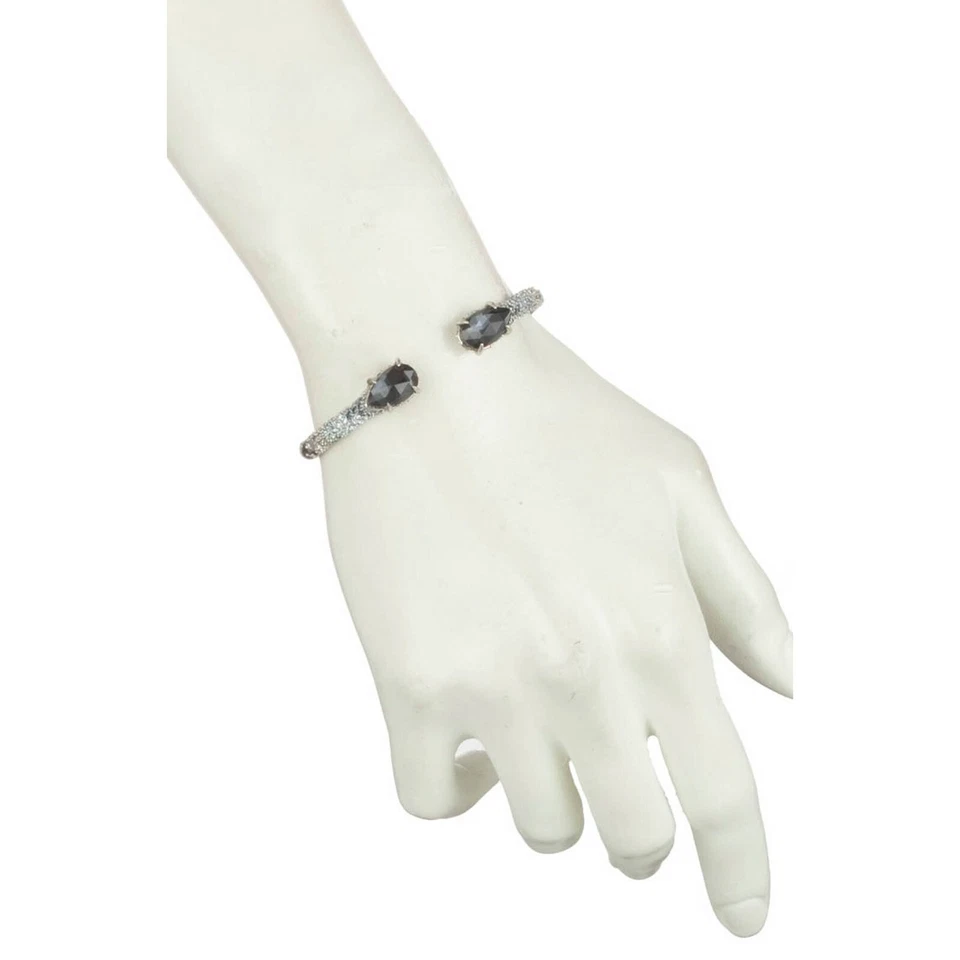 Alexis Bittar 蓝色 Ombre 水晶断裂铰链袖口手镯 全新带标签 — 第 3/4 张图片