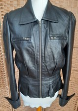 Womens Isabell Kristensen Size Medium Leather Jacket Black Vgc Dreams