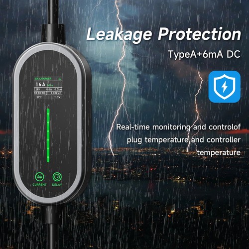 AFEEV Type2 Portable EV Charger 3.5KW 16A Type1 Electric Car Charger EVSEWallbox - Picture 17 of 24