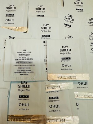 O HUI Day Shield Perfect Sun Black 1ml (10pcs ~ 140pcs) SPF 50+ Sample New OHUI