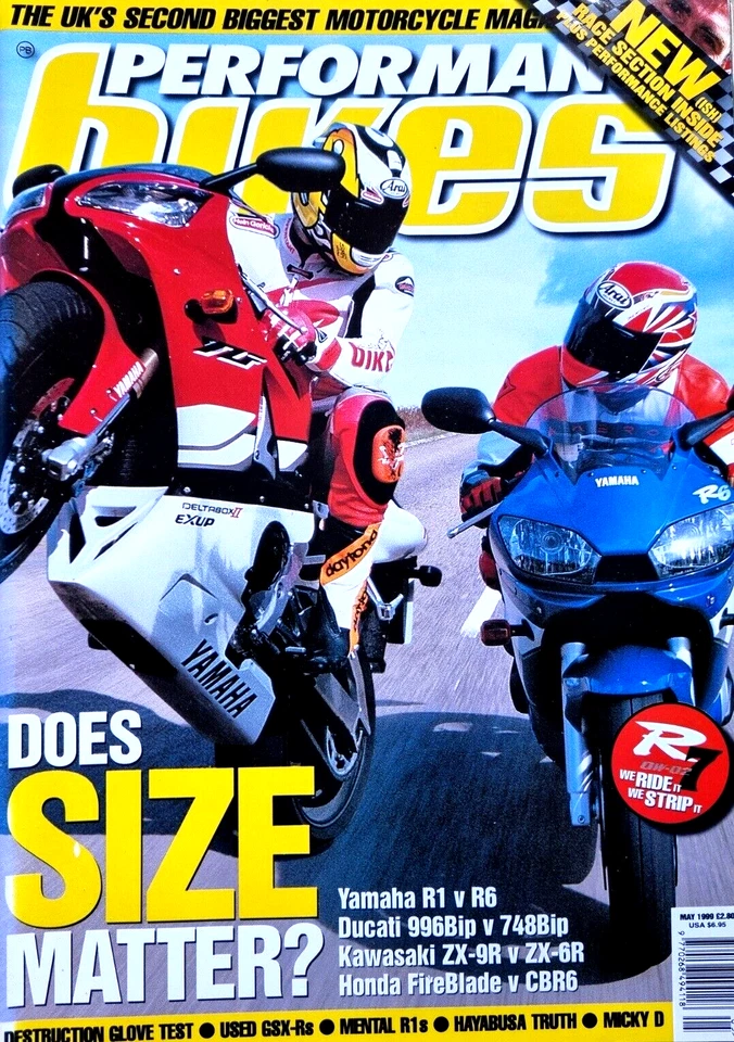 PERFORMANCE BIKES MAGAZINE May 1999 YAM DUCATI KWAK BLADE Edition VINTAGE VG+++ - Image 2 of 2