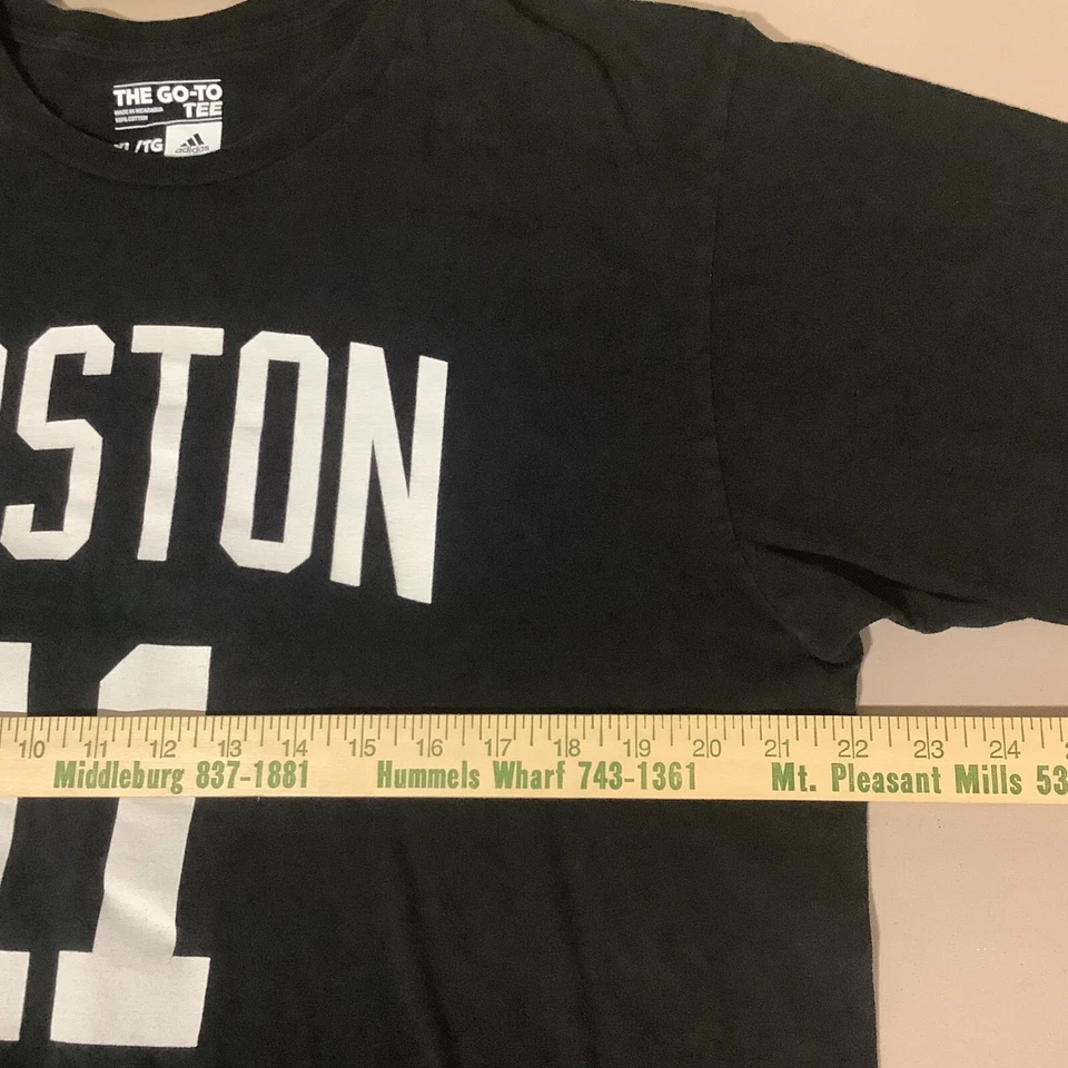 Adidas NBA Boston Celtics Black Mens XL Kyrie Irving # 11 Logo T Shirt - Image 4 of 4
