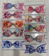 10Pc Kid Girl Baby Infant Toddler Bow Skinny Elastic Headband Headwear Colorful