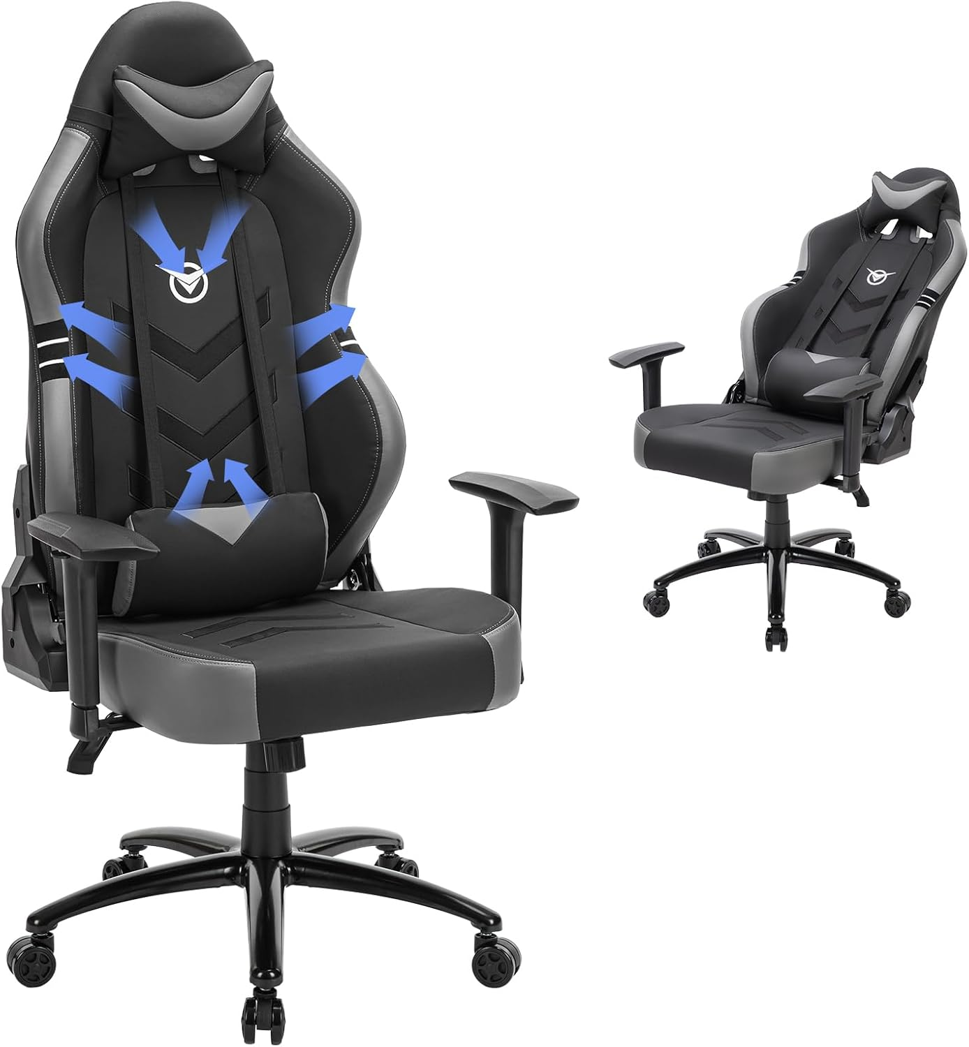 Big and Tall Gaming Chair 350Lbs-Racing Computer Gamer Chair, Ergonomic Office P