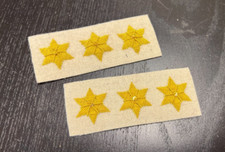 GOLD Officer Stars - Buff Background - 6-Point Star Pr. - Rare NEW, G Washington