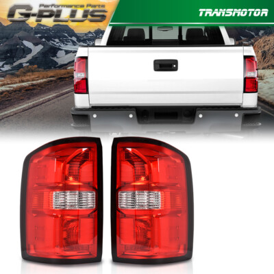 Red Tail Lights Brake Lamps Pair Fit For 2014-2018 GMC Sierra 1500 2500 3500