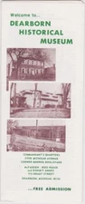 1960's Dearborn Michigan Historical Museum Brochure