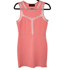 Londres Mexico Women's Grande Large Peach Sheer Cutout Sheath Dress
