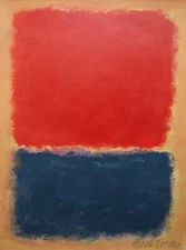 Fine unique painting – Expressive composition, signed Mark Rothko, w COA