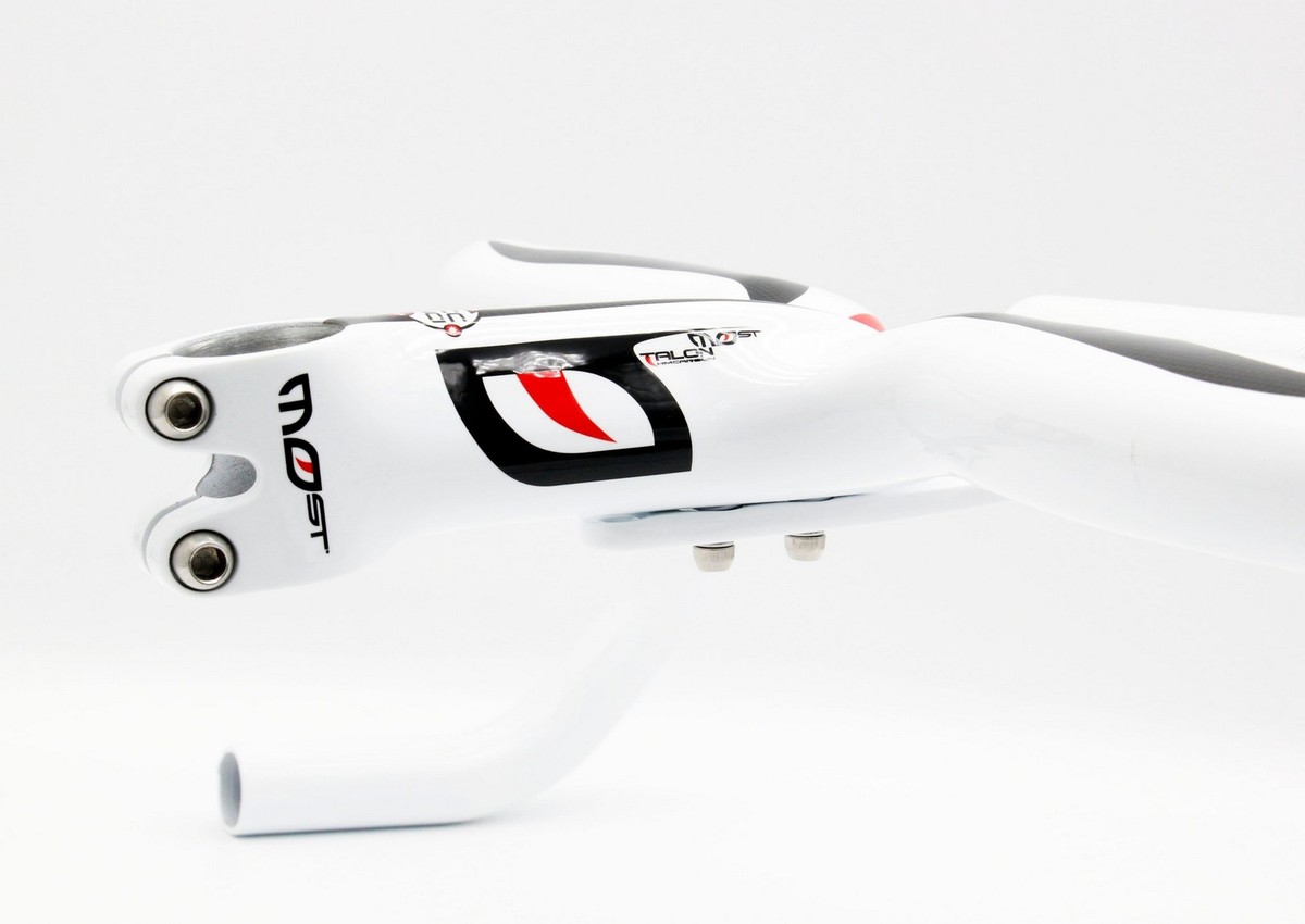 Guidon Carbone Pinarello Most Talon Road - 440 Mm Avec Potence 120 Mm - Blanc