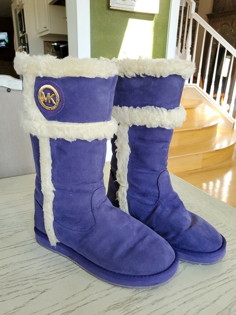 michael kors purple boots