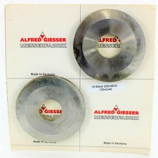 10x Alfred Giesser 23510010 circular knife knife 120x2x40mm stainless steel New