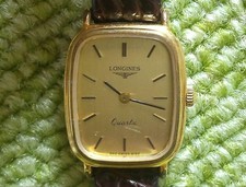 Longines Quartz Gold Plated Ladies Watch Running 23x19mm