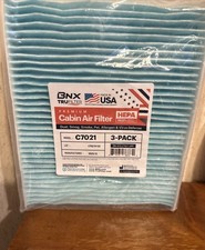 3 Pack BNX TruFilter C7021 Cabin Air Filter, HEPA 99.97%, MADE IN USA