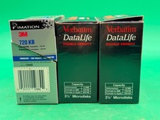 Lot of 3 Boxes 3.5" DS/DD Floppy Disks Imation 3M Verbatim Software RE