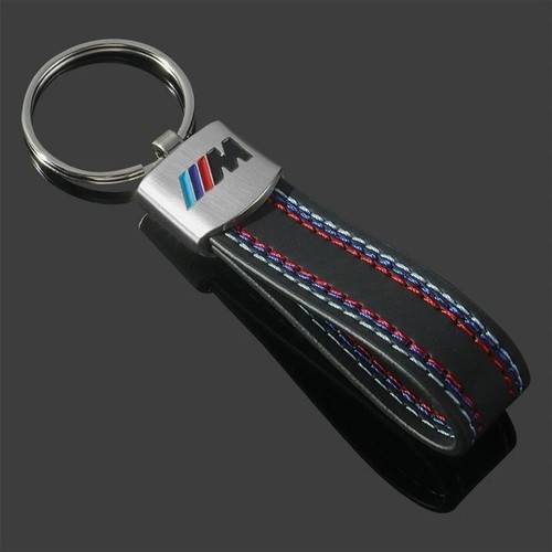 BMW M Schlüsselanhänger Keychain Leder Schwarz mit M-Farben - Bild 3 von 3