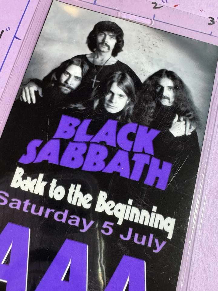 ￼ Black Sabbath Commemorative Back To The Beginning Farewell Show Backstage Pass - Image 2 of 4