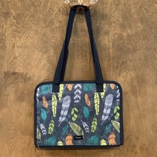 Thirty One Get Creative Caddy Falling Feathers Craft Bin Storage Organizer Carry