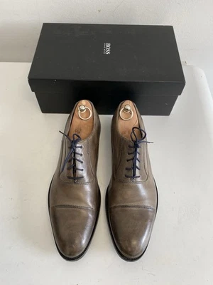 Hugo Boss Lederschuhe Derby Cap Toe Herren Gr. 44 - Bild 1 von 4