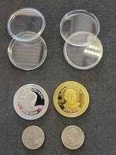 AMLO 2PCS   Manuel López Obrador  2018-2024  Medallion 1 Gold & 1 Silver Plated