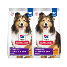 2 Pack Hill's Science Diet Adult Sensitive Stomach Skin Chicken Dry Dog Food 30