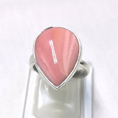 Anden Opal Ring, 925er Silber , Gr 18,1 - pink Opal - Rosa - Ringschiene offen