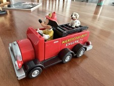 Disney Mickey's Pull Back Fire Dept Engine 71 Toy Truck
