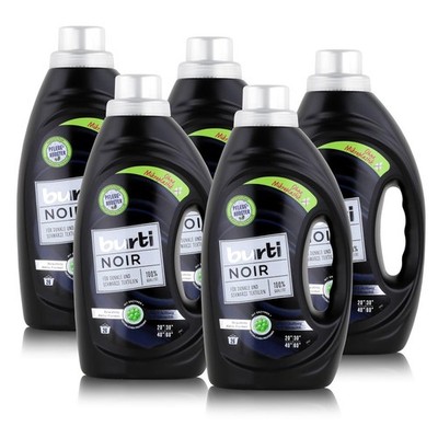 burti Noir Feinwaschmittel 1,45L - Für dunkle & schwarze Textilien (5er Pack)