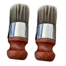 2pcs Brown Soft Nylon Furniture Salve Brushes,Wood Cleaning Brush,Soft
