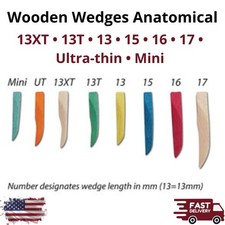 400Pcs Dental Wooden Wedges Anatomical 13/ 15/ 16/ 17 Ultra-Thin Assorted Kit