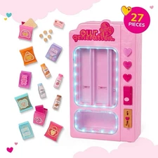 Our Generation Snacktime Pink Vending Machine & Play Food Accessories Set NEW
