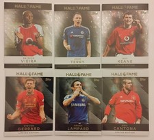 Lot Of 6 Topps Premier League Hall Of Famers Lampard, Terry, Gerrard, Cantona...