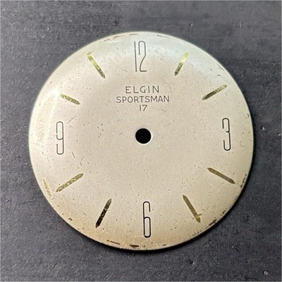 Elgin Sportsman Dial Face 17 Jewels Silver Arabic & Non-Numeric Hour Marks