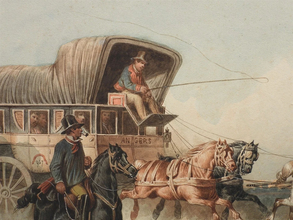 Pintura deportiva ecuestre para inodoro Theodore Fort representación del salvaje oeste Foto 3 de 4