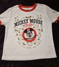 Disney 100th Anniversary Girls Cropped Tshirt Size Large Mickey Mouse