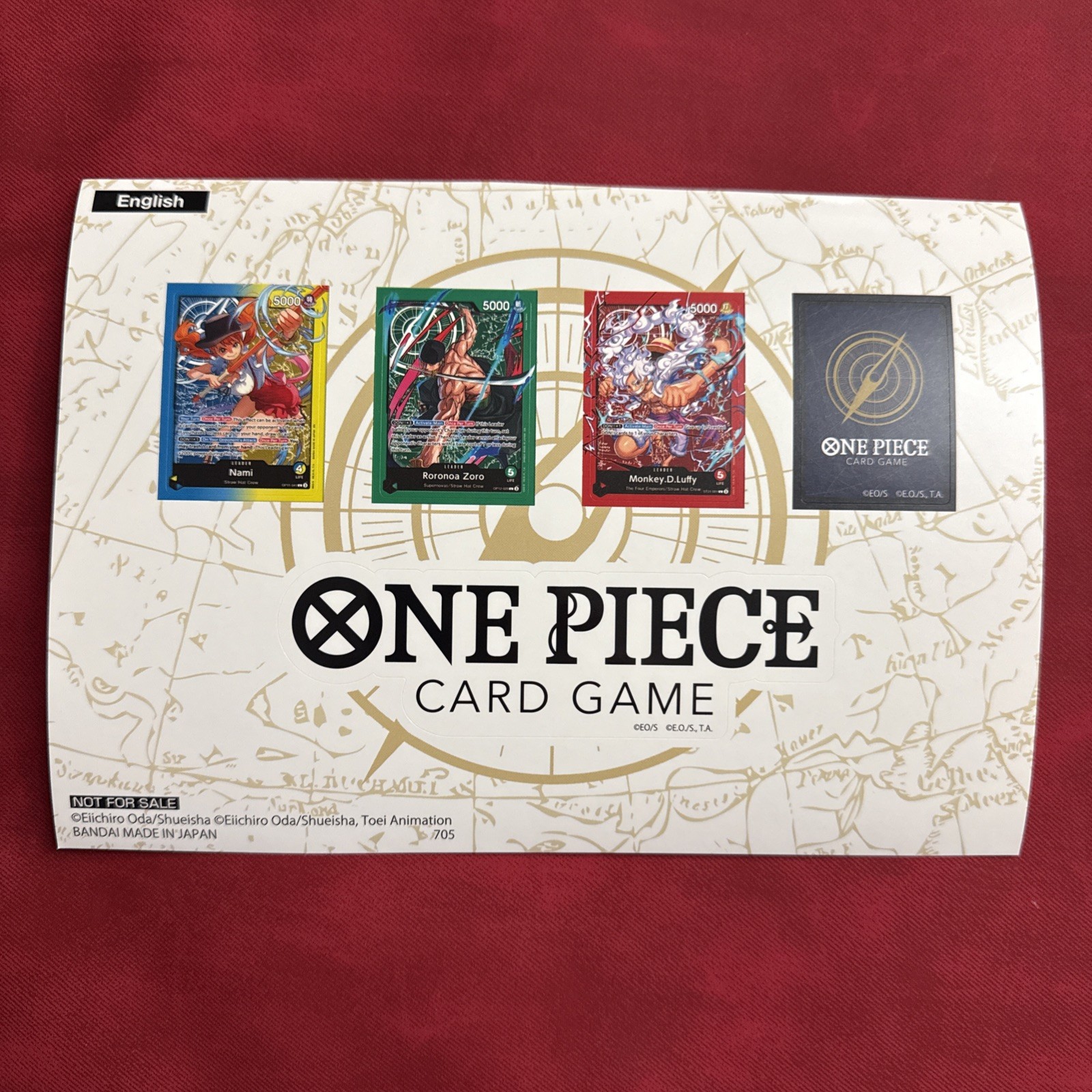 One Piece Card Game Promo Sticker Set of 5 – Exclusive Official TCG