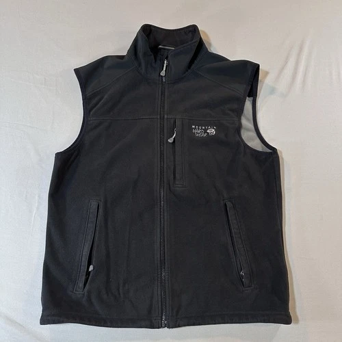Mountain Hardwear Mens Fleece Vest Black Full Zip Large - product listing photo