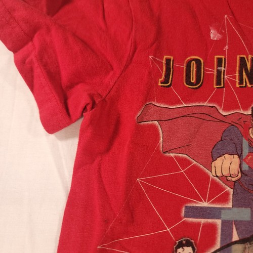 DC Justice League Graphic Crew Neck Short Sleeve T-Shirt Youth Boys Size 4 Red - Picture 5 of 9