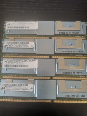 4 x Micron 4GB 2RX4 PC2 5300F Serverspeicher MT36HTF51272fx-667g1d6