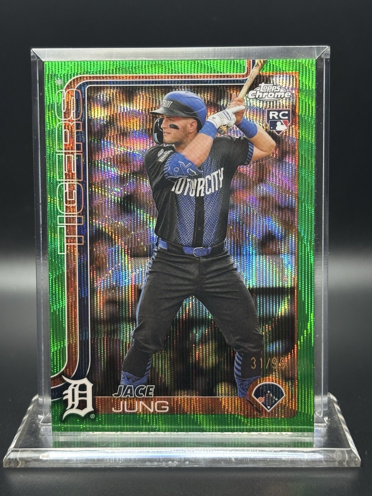 2025 Topps Chrome - Jace Jung Green Wave RC /99 No. 225