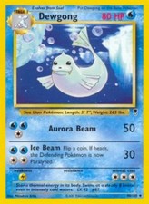 Damaged, English Pokemon Regular Dewgong - 40/110 - Uncommon Legendary Collectio