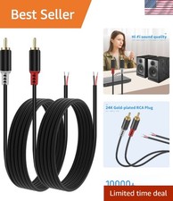RCA to Speaker Wire Adapter, 2 Bare Wire Speaker Cables to RCA Plug Adapter R...