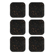 6 Pcs Treadmill Mat Exercise Equipment Noise Reduction for Floor Black/Orange