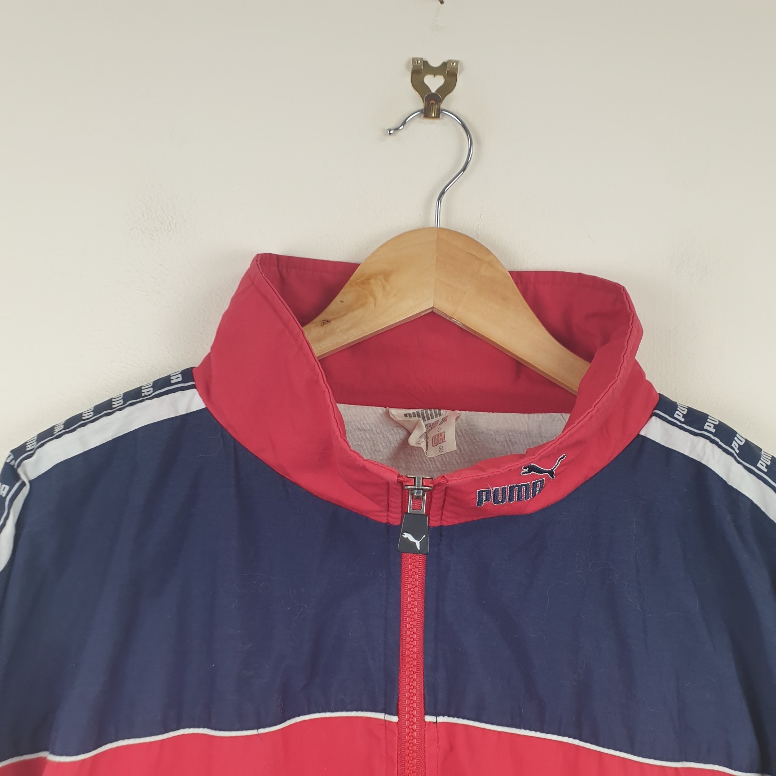 Vintage Puma Track Jacket Mens XL Red Blue Full Zip Tracksuit Top 90s thumbnail 2