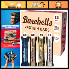 High-Protein Snack Bars Variety Pack - 12 Count, 20g Protein, Low Sugar, On-the-
