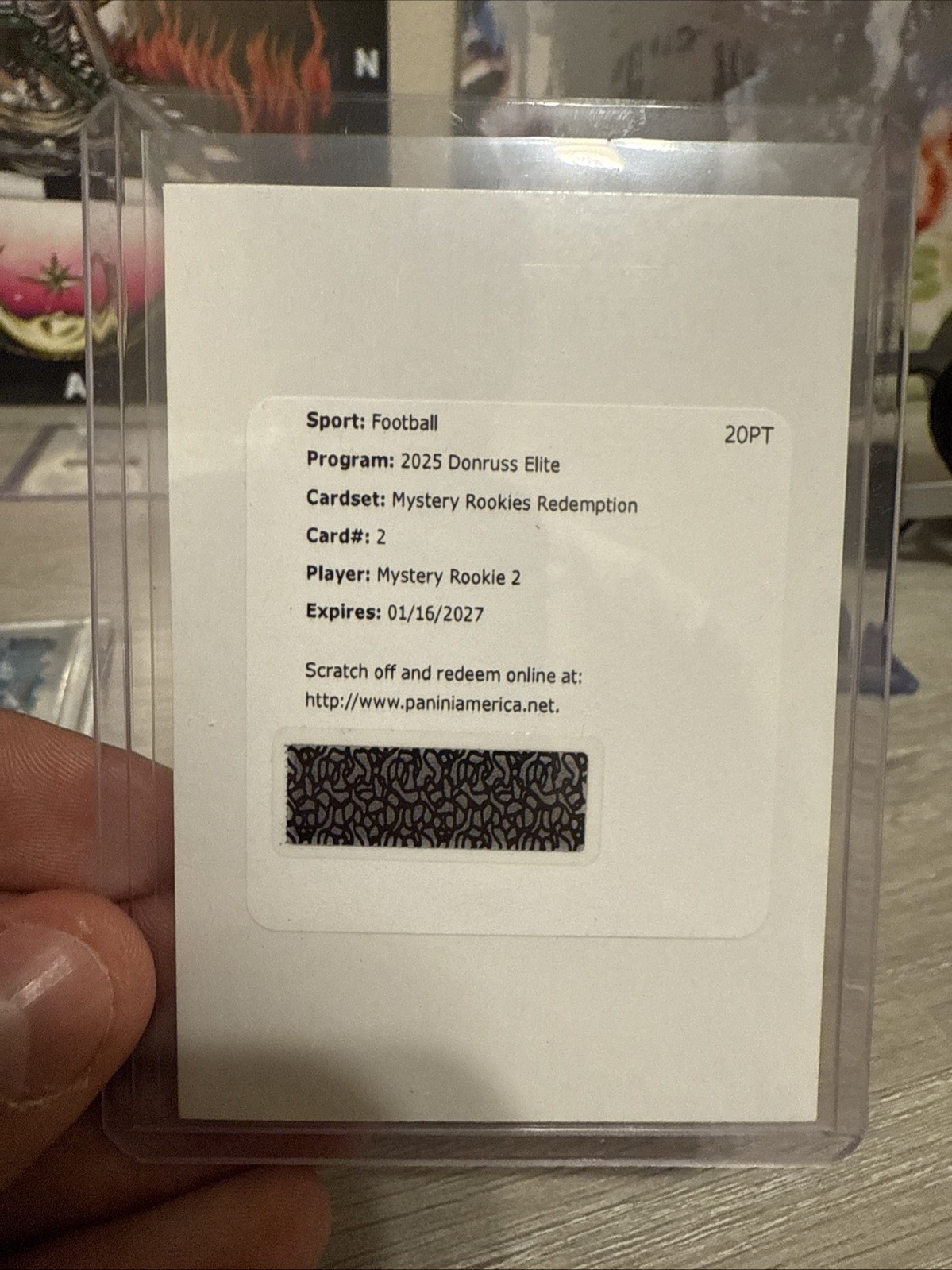 2025 Donruss Elite Mystery Rookie #2 Redemption Card #2 RC SP